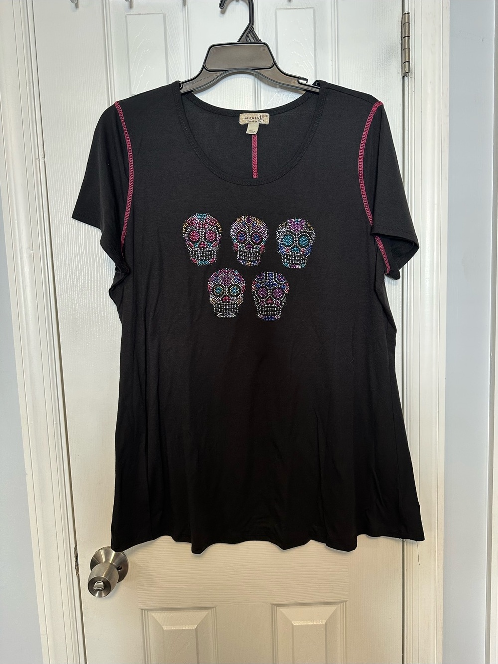 One world, sugar, skull T-shirt, XXL